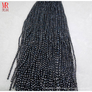 6-7mm Black Rice Freshwater Pearls Strands (ES371)